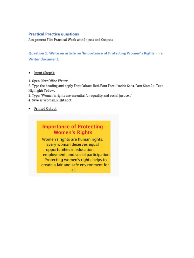 Practical LibreOffice Writer Tasks | PDF | Spreadsheet | Typefaces