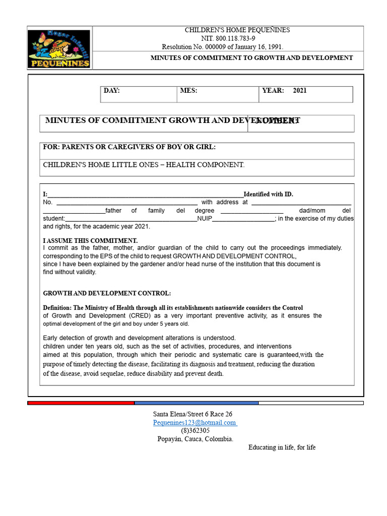 Commitment Act CONTROL GROWTH AND DEVELOPMENT | PDF | Parent | Human ...