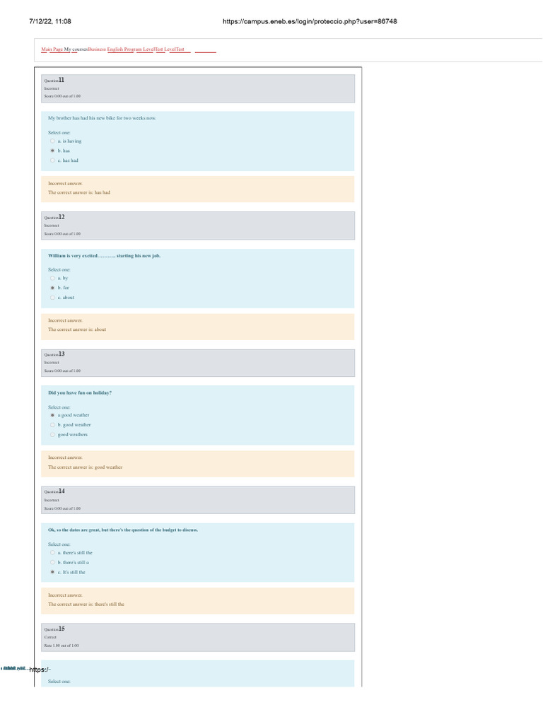 Business English Program Test 2 | PDF | Educational Assessment And ...