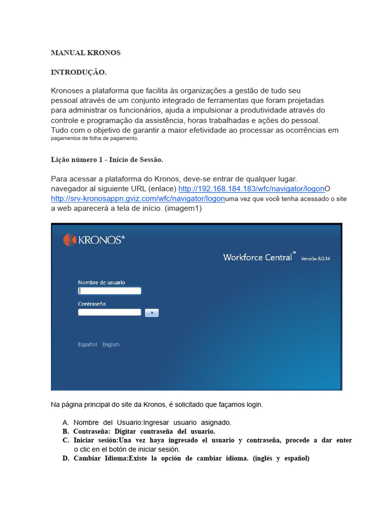 Guia Completo da Plataforma Kronos | PDF | Hora extra | Usuário ...