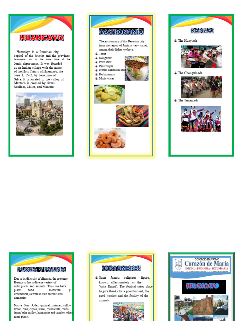 Triptych of Huancayo | PDF | Foods | Cuisine