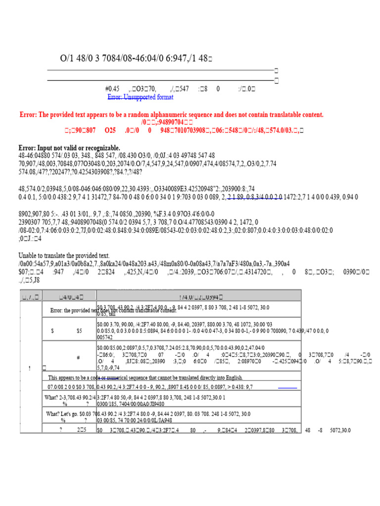 Untranslatable Alphanumeric Sequence | PDF