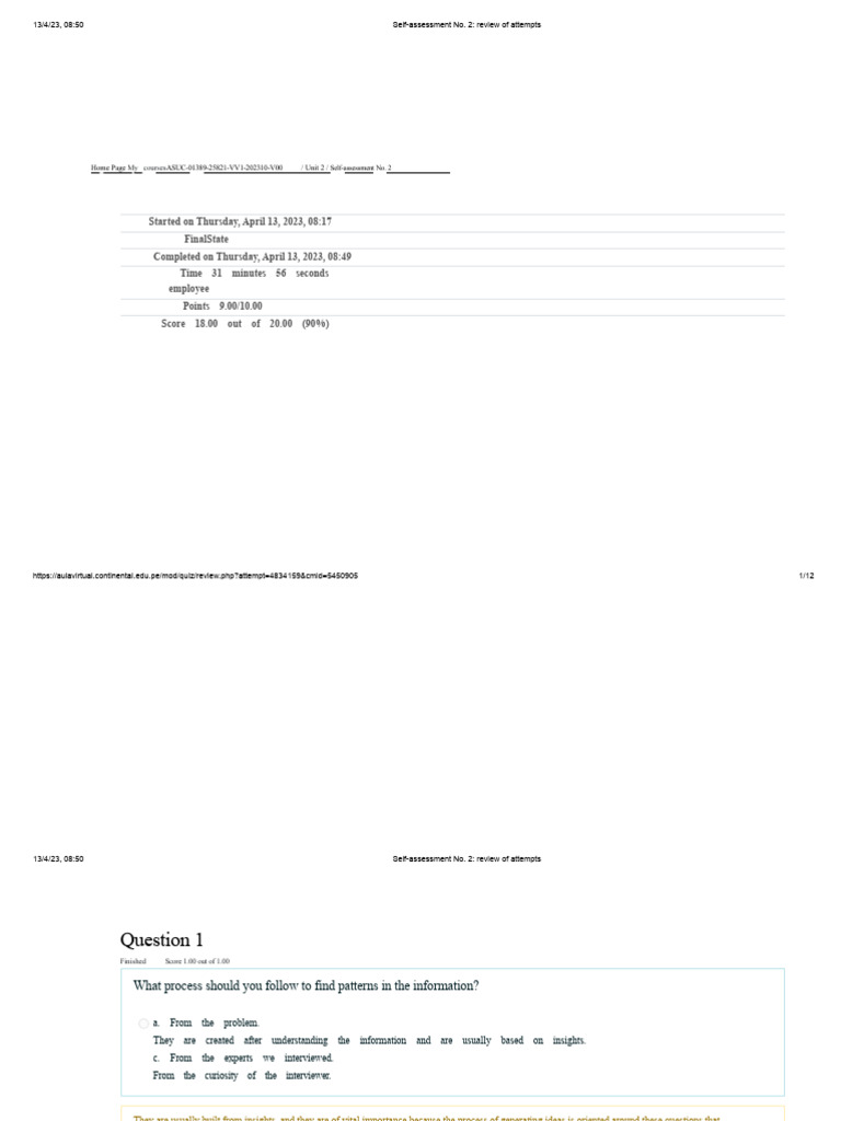 Self-Assessment No. 2 - Review of Attempts | PDF | Qualitative Research ...