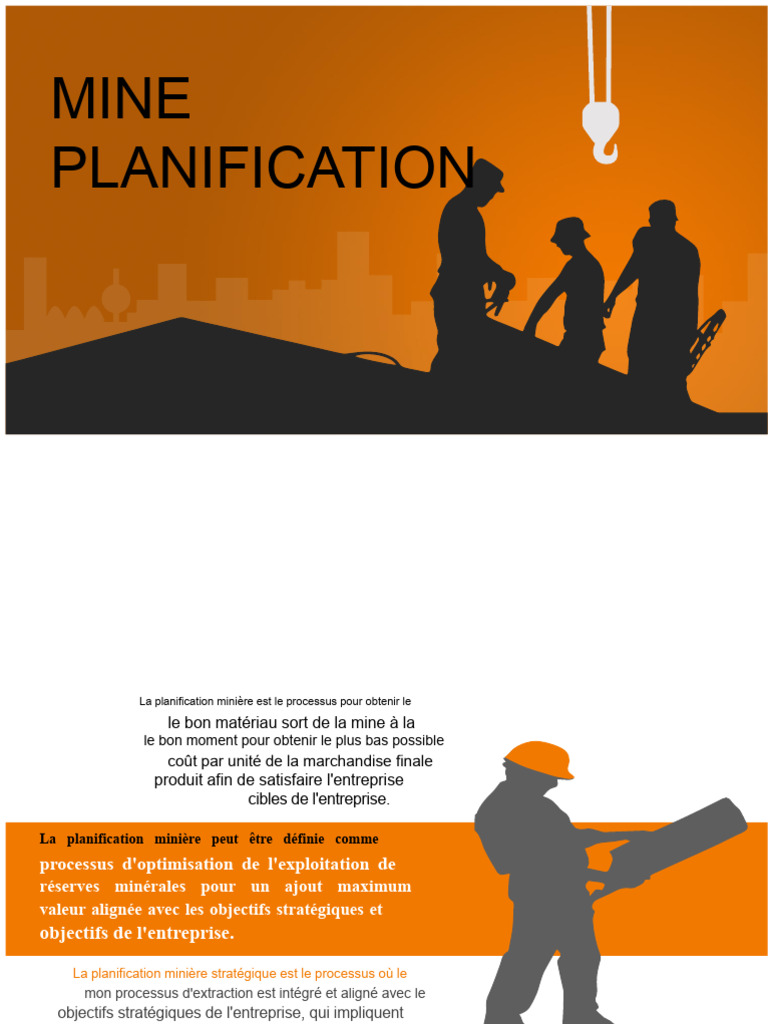 Planification Minière Et Étude de Faisabilité | PDF | Planification ...