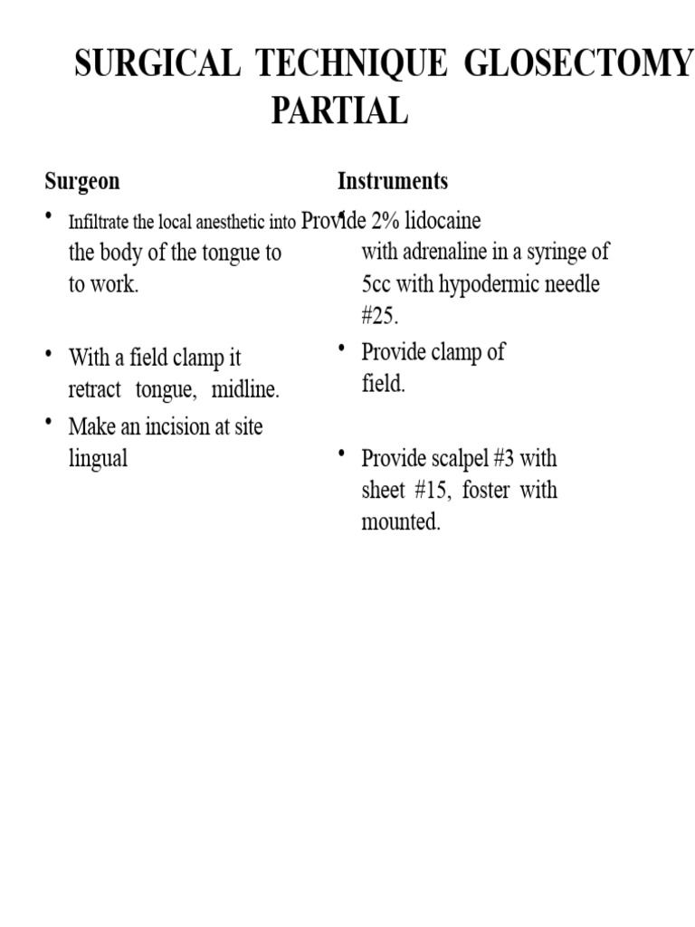 PARTIAL GLOSECTOMY - PPSX | PDF