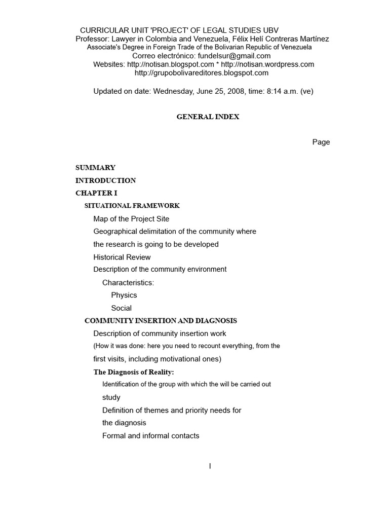 General Index Model of Research Work Ubv-2008 | PDF | Quantitative ...