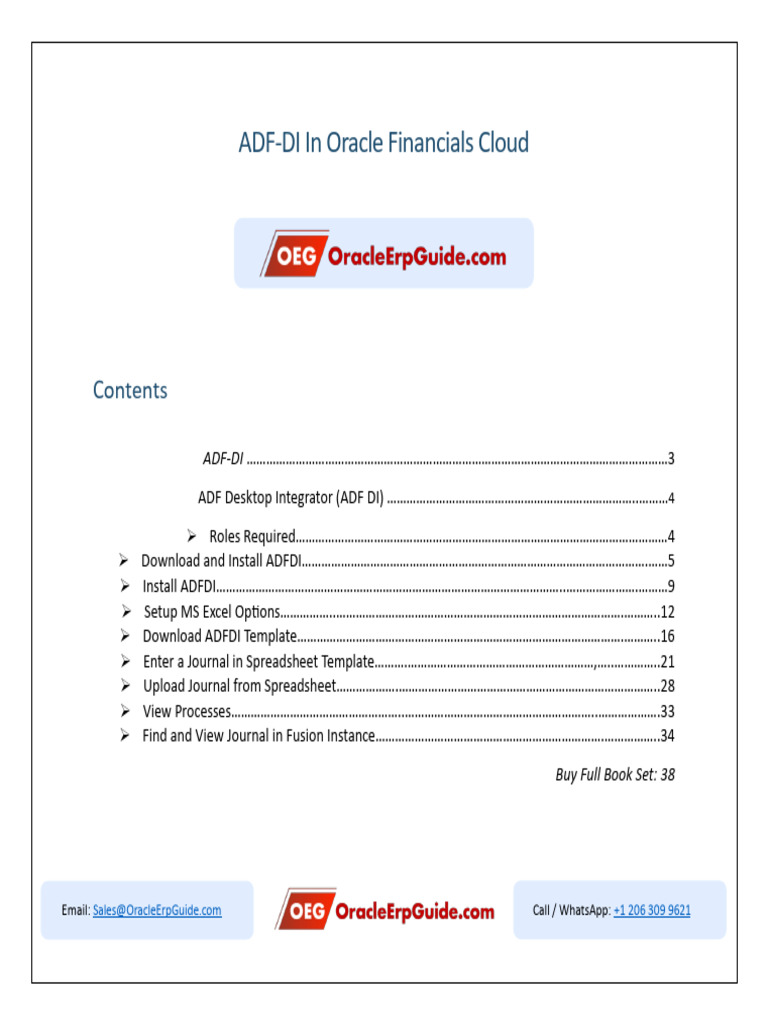 ADF-DI in Oracle Financials Cloud | PDF | Microsoft Excel | System Software