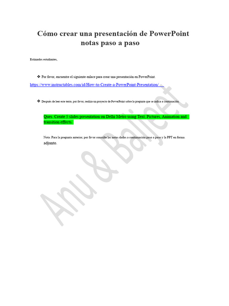 Notas de La Presentación de PowerPoint | PDF | Microsoft PowerPoint ...