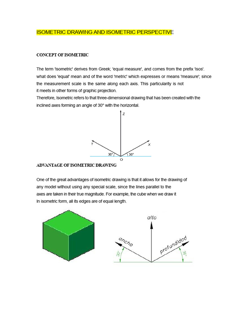 Understanding Isometric Drawing Basics | PDF