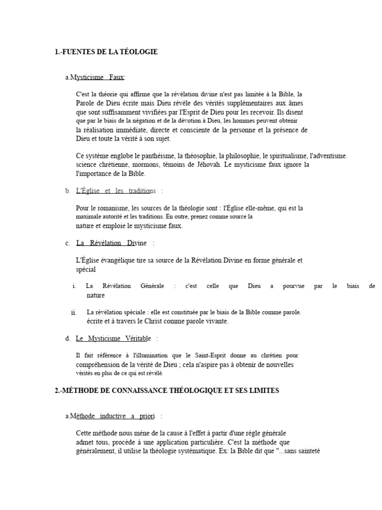 Sources et Méthodes de la Théologie | PDF | Dieu | Théologie