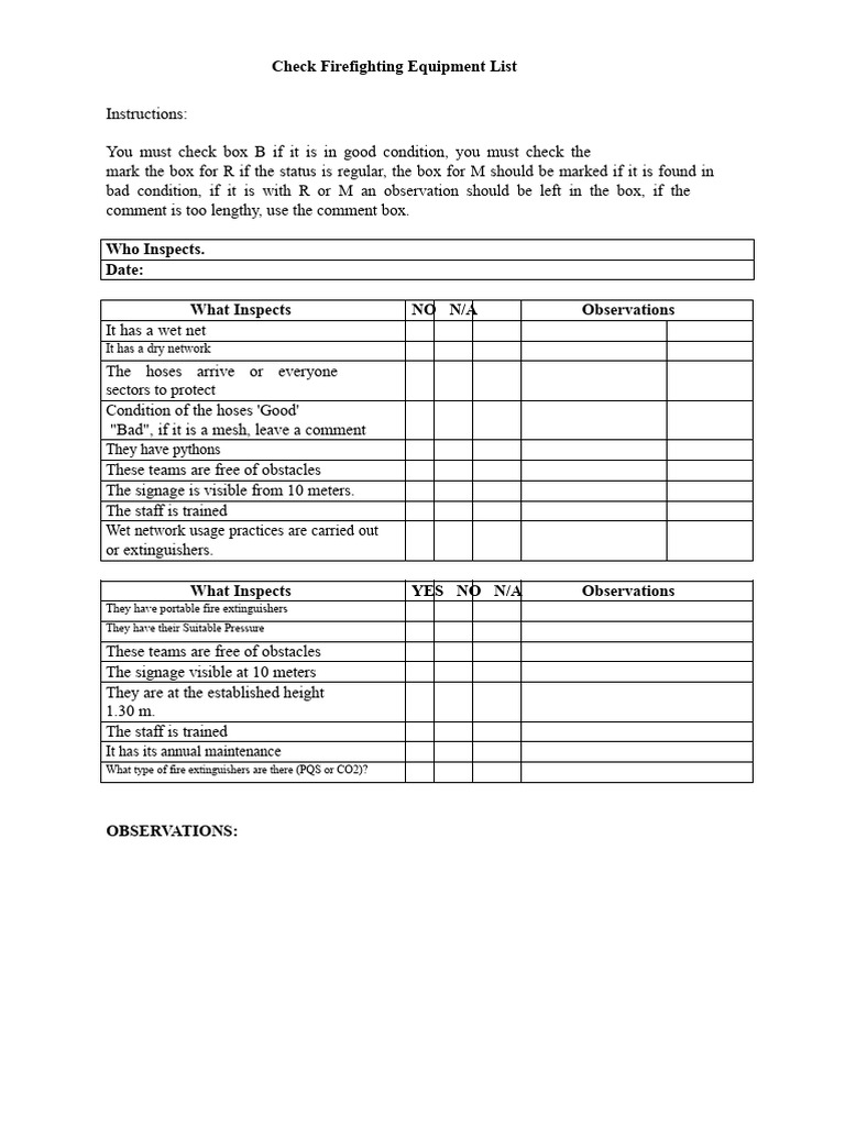 00 Fire Protection Elements Inspection | PDF