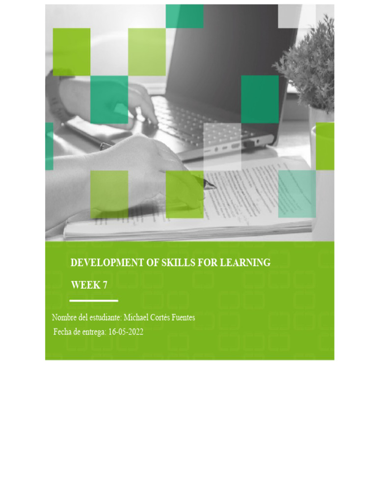 Skills for Learning Week 7 - Copy | PDF | Concept | Reading Comprehension
