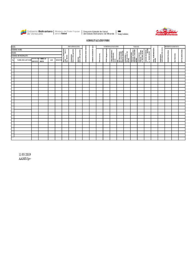 Health Goes To School Form | PDF