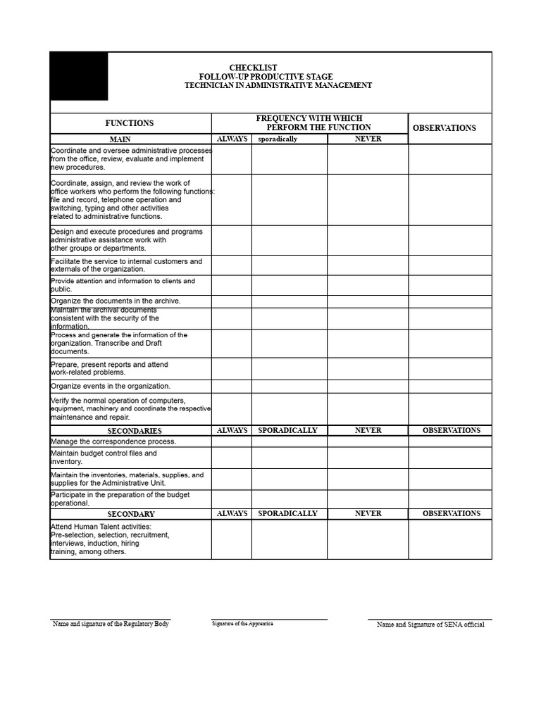 Administrative Management Functions Checklist | PDF | Libraries ...