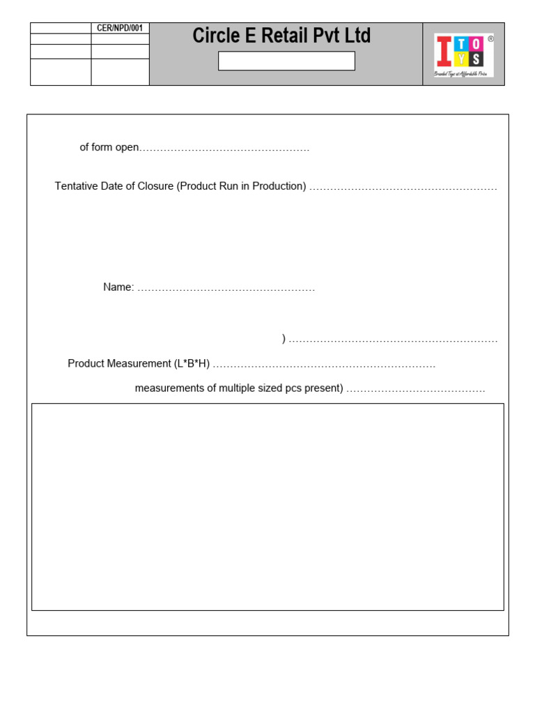 New NPD Form | PDF