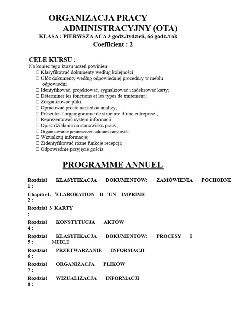 Ota 1ère Aca | PDF