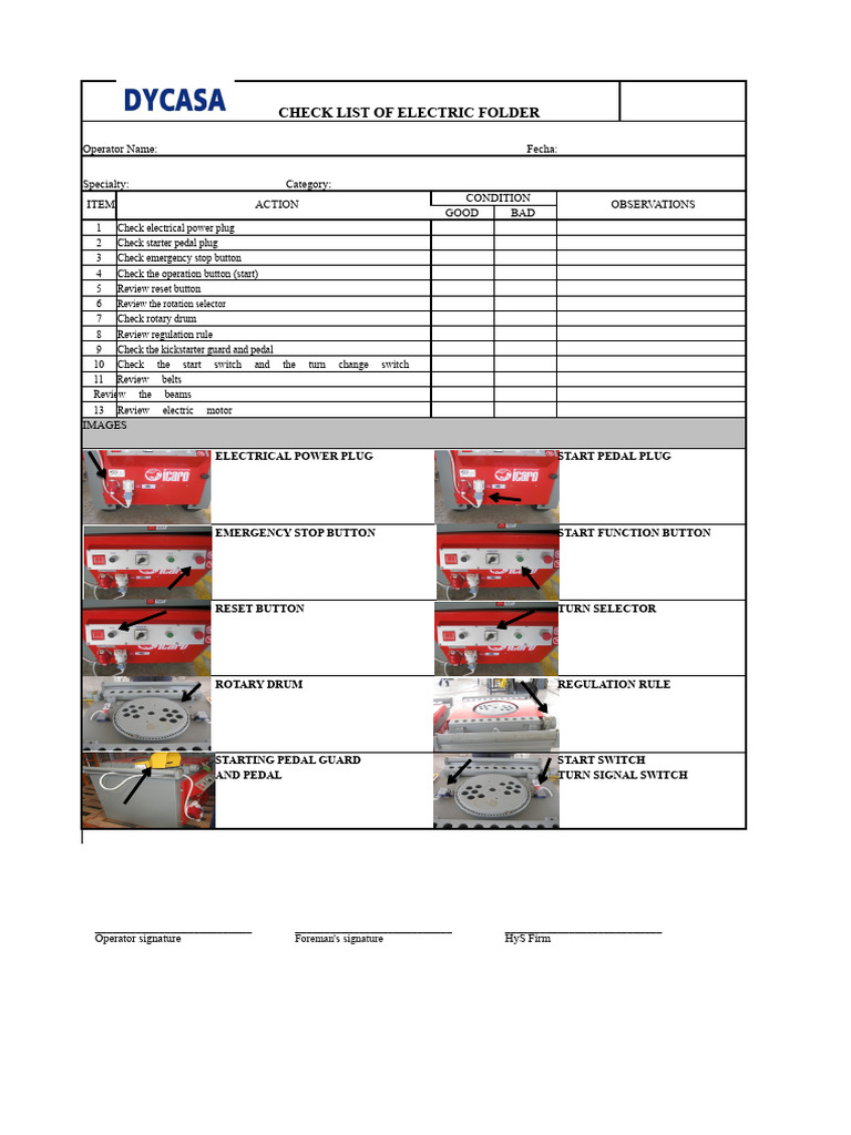 Steel Bender Check List | PDF