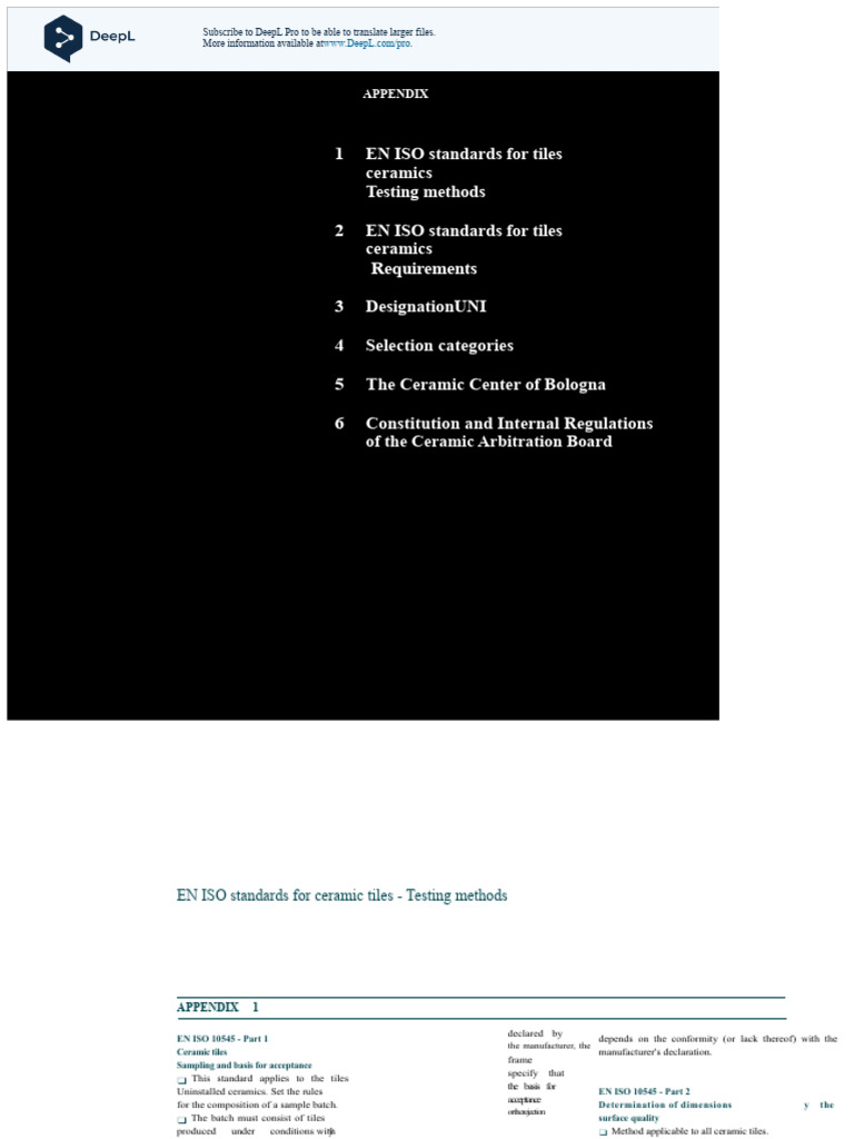 EN ISO Standards for Ceramic Tiles | PDF | Tile | Ceramics