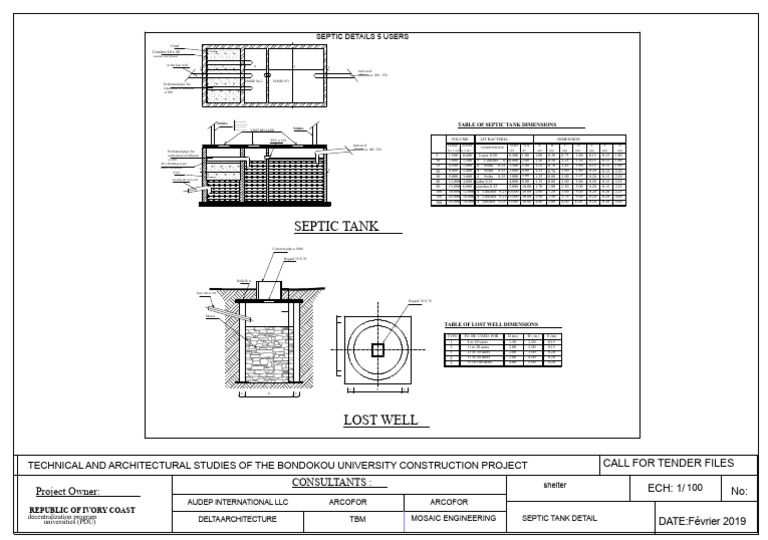 Septic Tank Specifications for 5 Users | PDF | Environmental ...