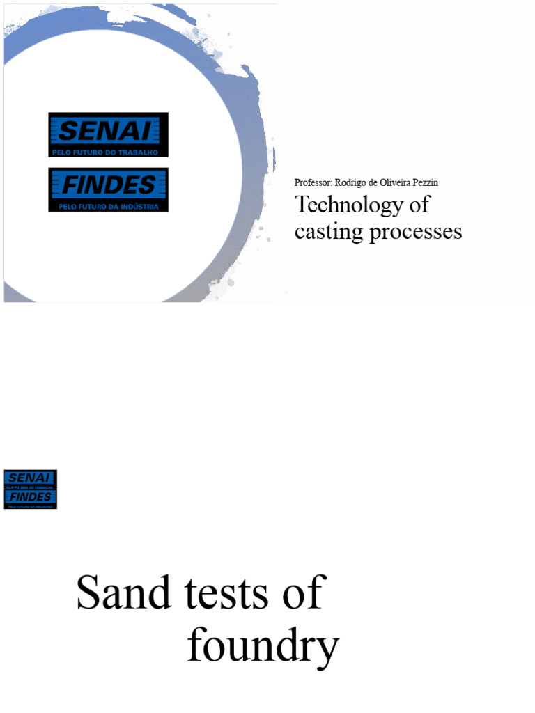 Foundry Sand Testing Methods Guide | PDF | Foundry | Strength Of Materials