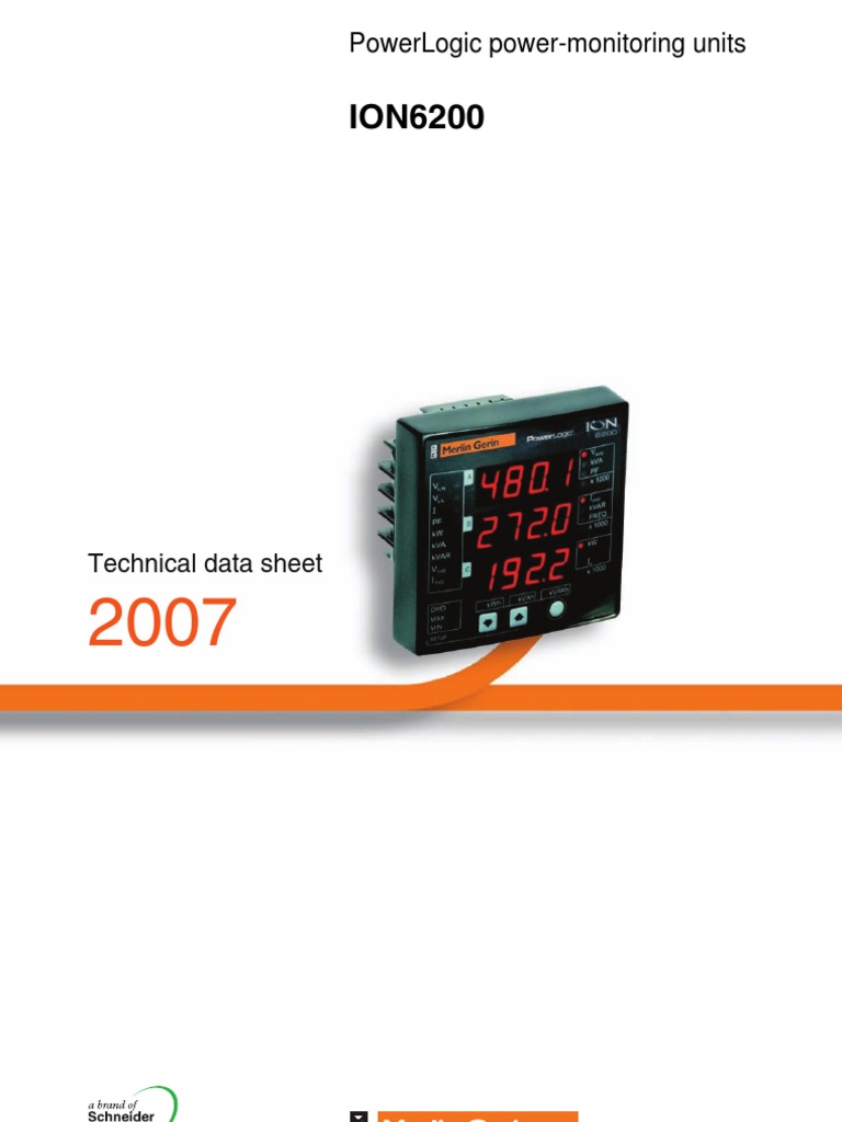 Catalog ION 6200 Power Supply Ac Power