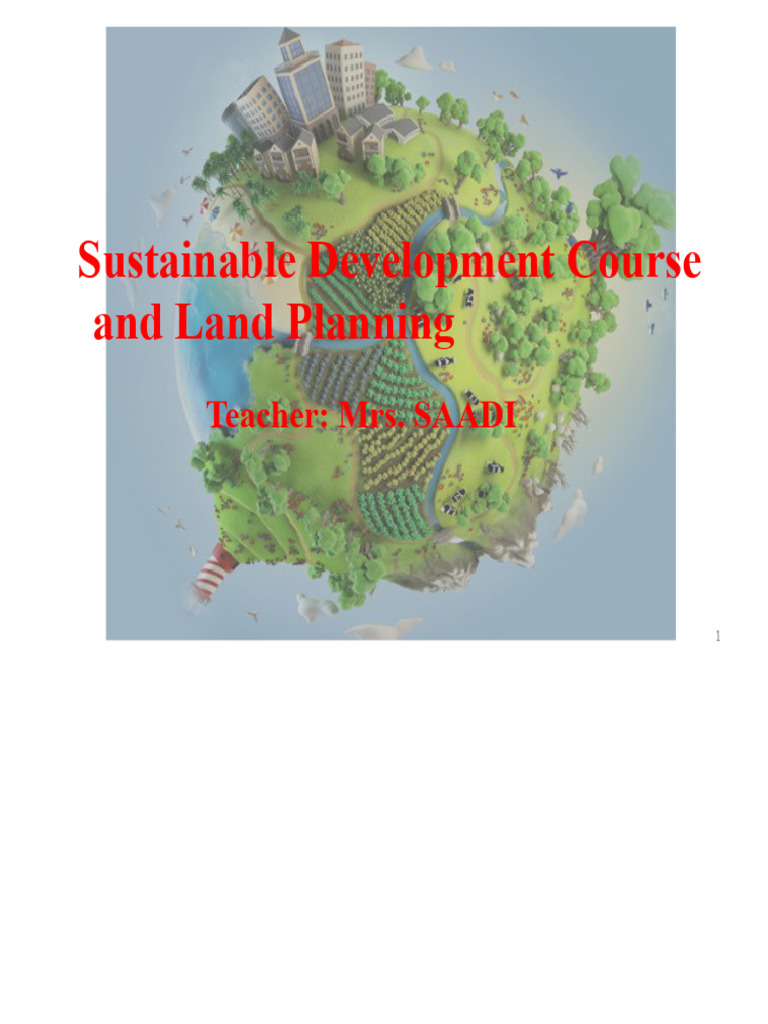 Sustainable Development and Land Planning Course - 2022 | PDF ...