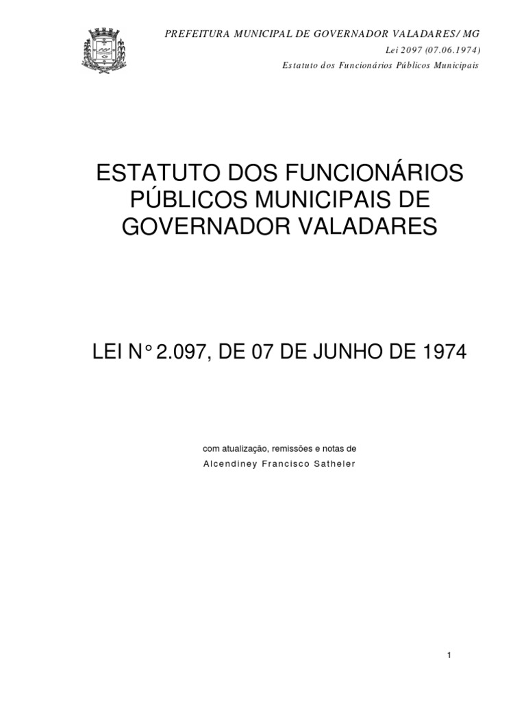 Estatuto Do Servidor São José Dos Pinhais