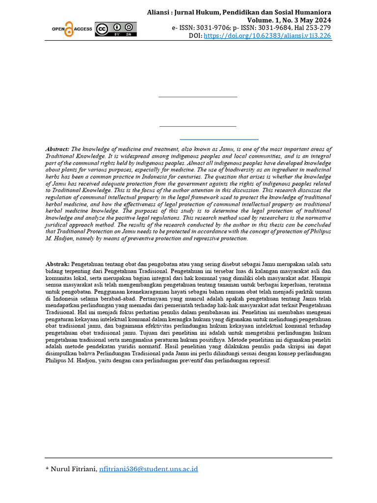 ALIANSI+Vol+1+No+3+Mei+2024+Hal+253-279 | PDF