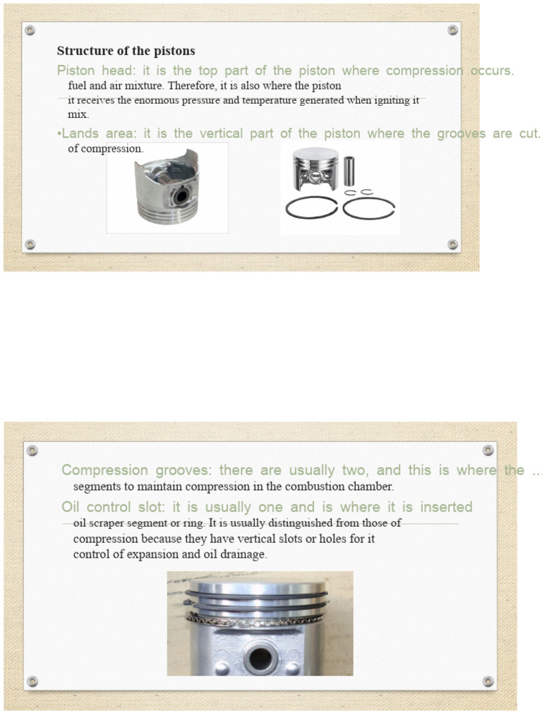 Structure of the pistons | PDF | Piston | Engines