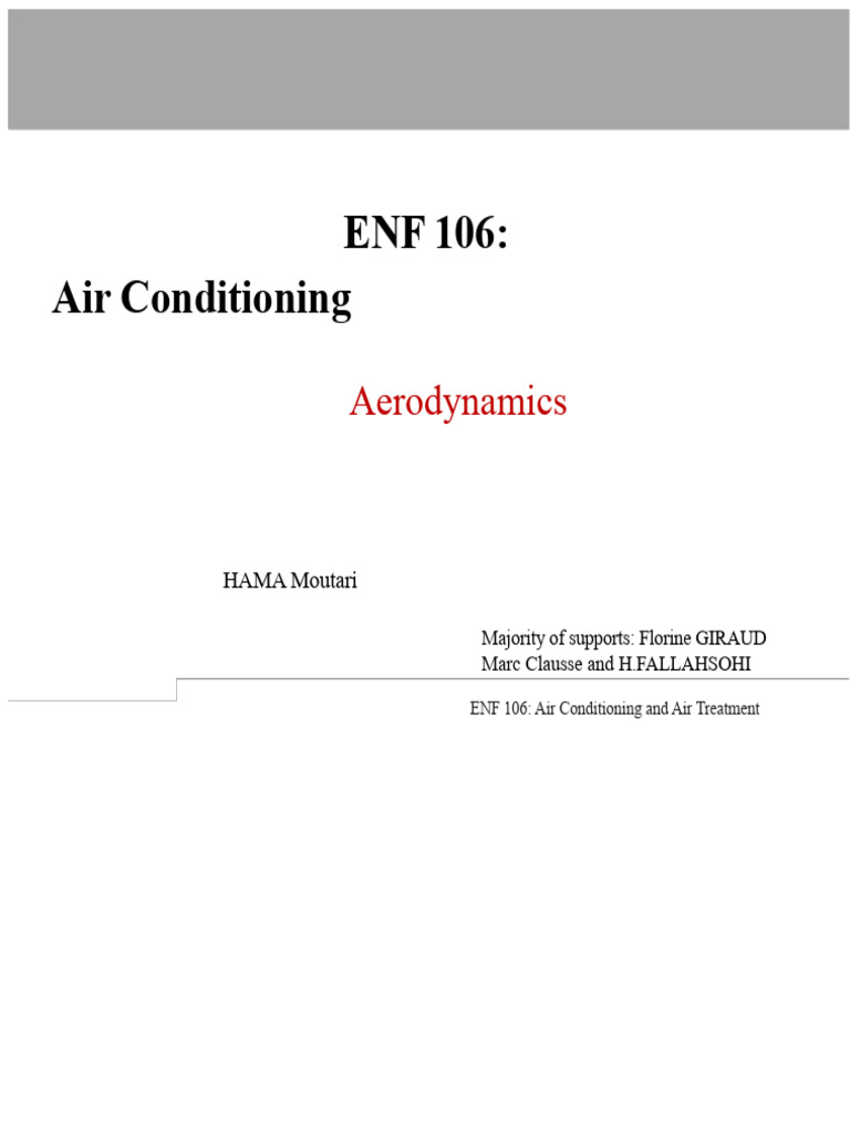 Air Conditioning and Aerodynamics Guide | PDF | Fluid Dynamics ...