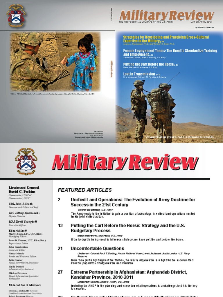 MilitaryReview 20120430 Art001 | PDF | Military Doctrine | United ...