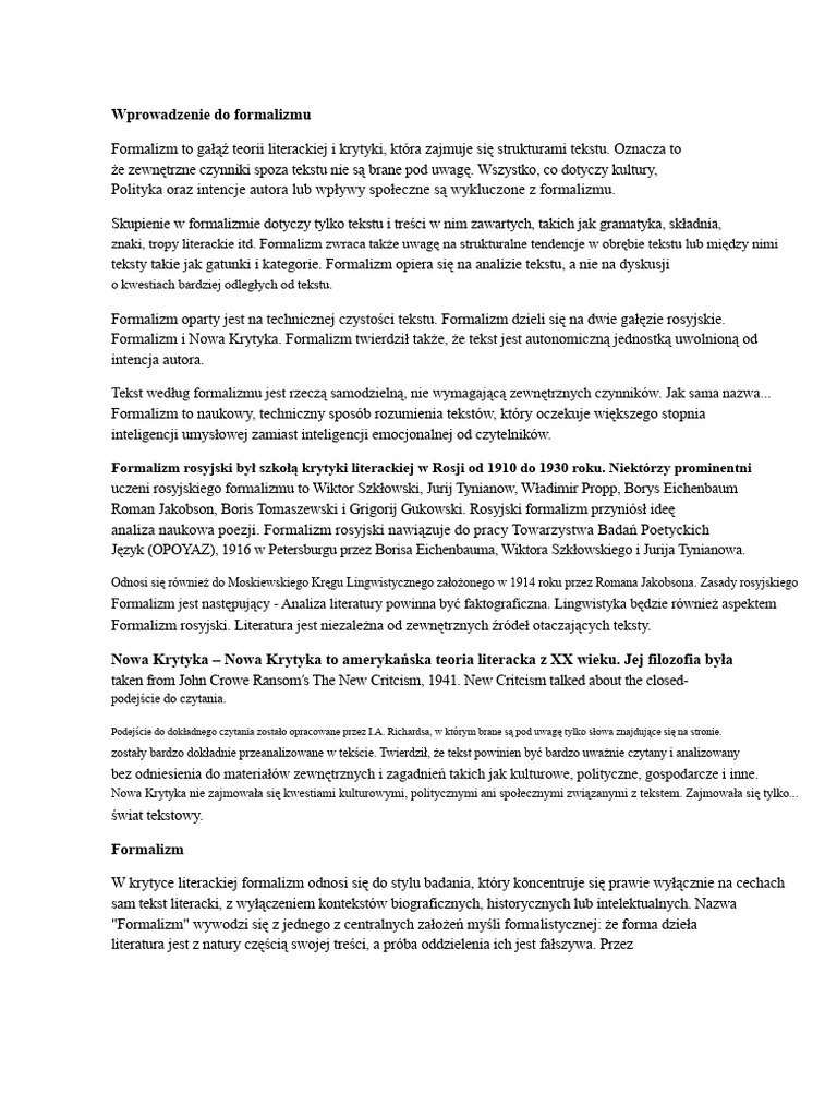 FORMALIZM | PDF