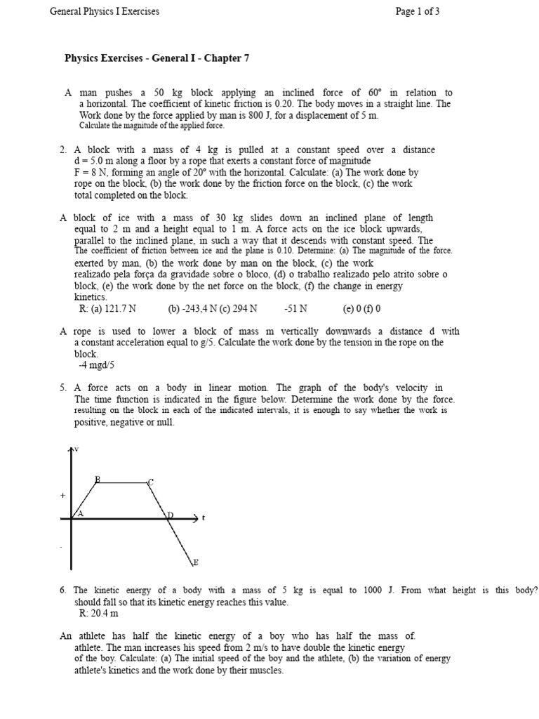 General Physics I Exercise Solutions | PDF | Force | Classical Mechanics