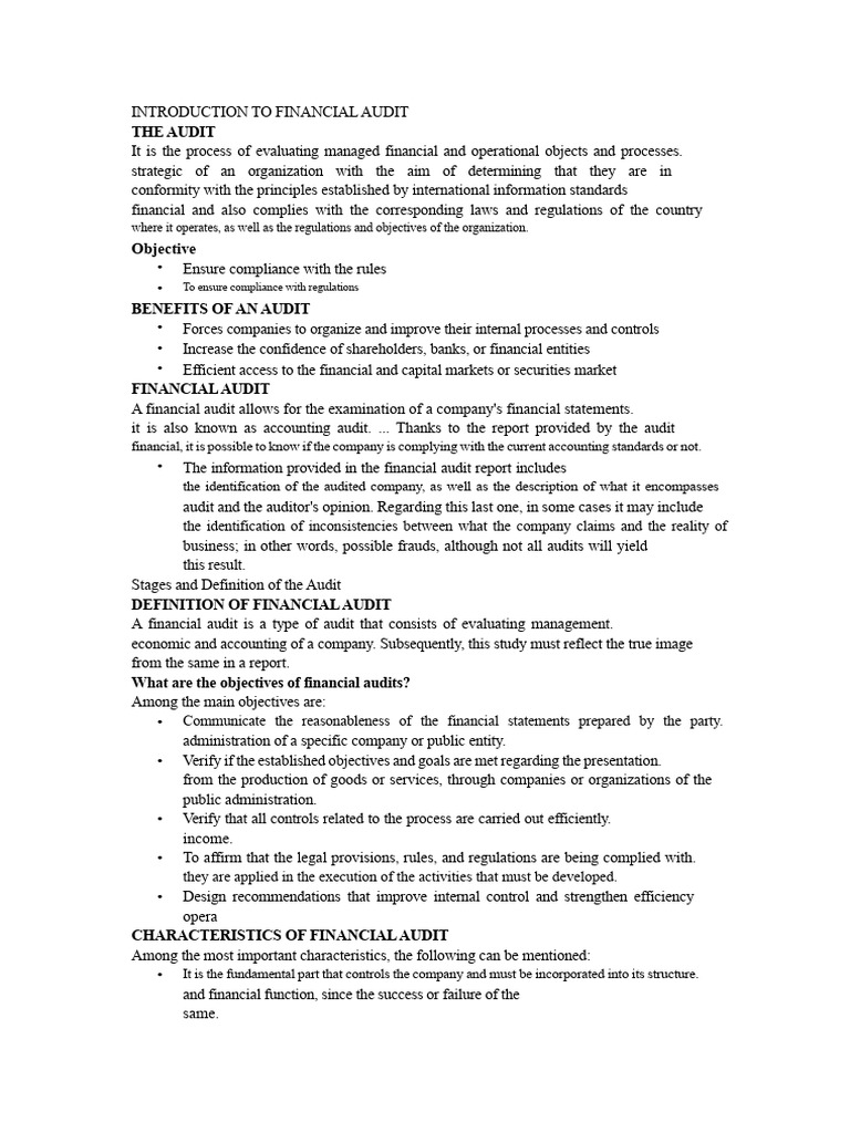 Understanding Financial Audit Processes | PDF | Audit | Auditor's Report