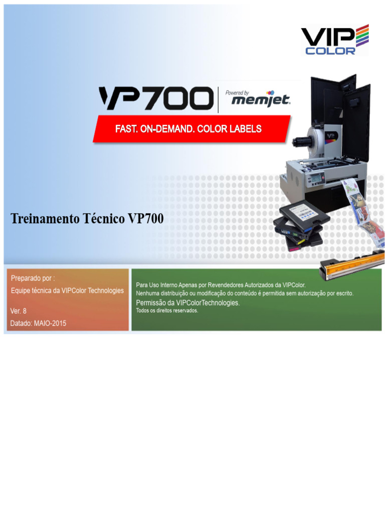 Guia de Instalação Impressora VP700 | PDF | USB | Impressora (informática)