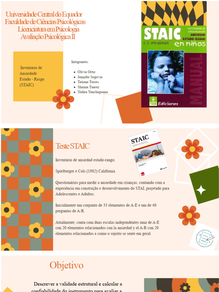 Teste de Ansiedade Estado-Traço STAIC | PDF | Ansiedade | Psicologia