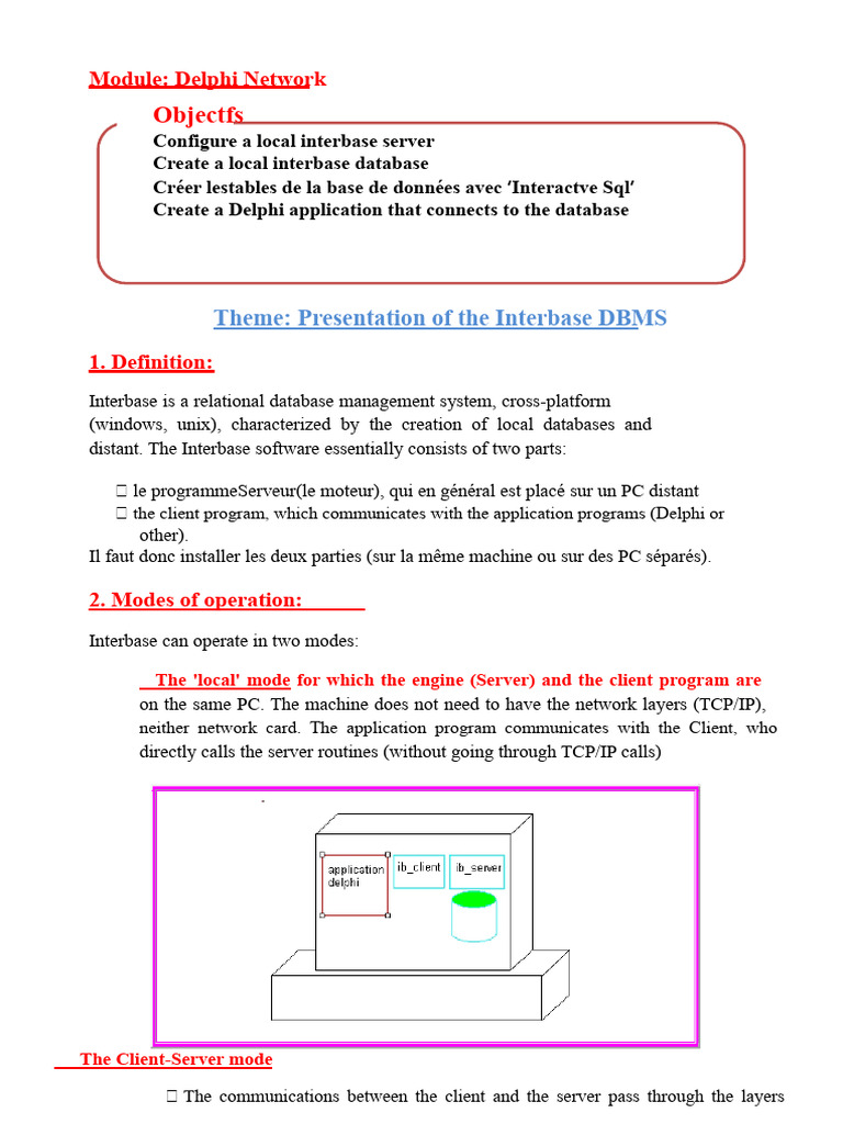 Interbase DBMS Setup Guide for Delphi | PDF | Databases | Server ...