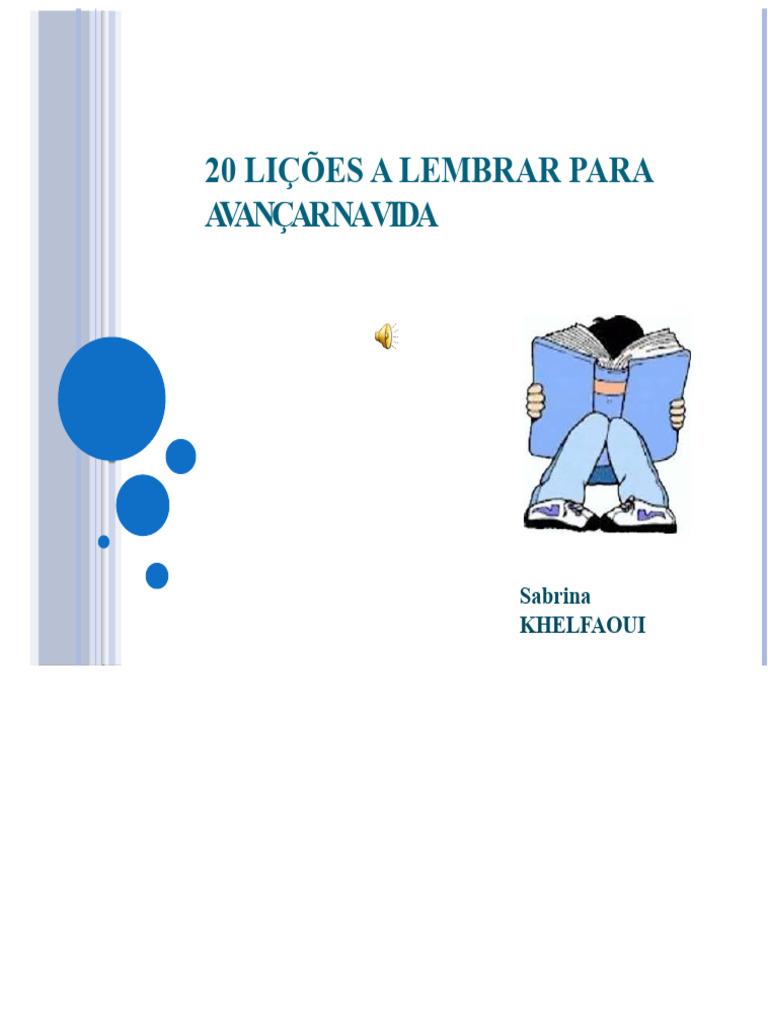 20 Lições para Avançar na Vida | PDF | Tempo | Amor