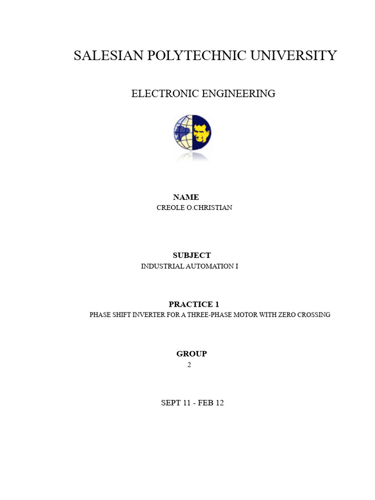 PRACTICE 1 PLC Inverter For Three-Phase Motor With Zero Crossing | PDF ...
