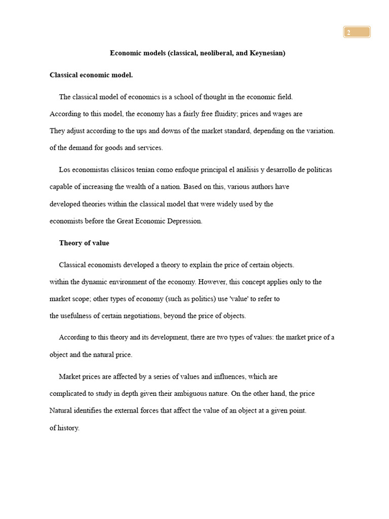 Economic Models | PDF | Economics | Keynesian Economics