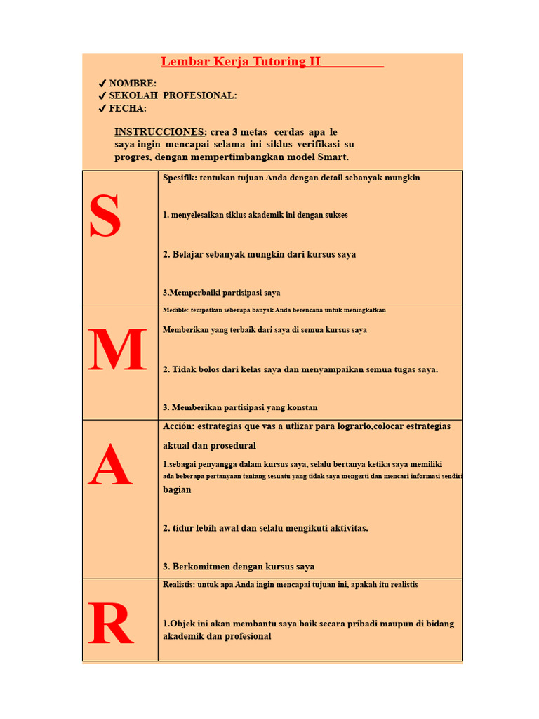 Metode SMART untuk Tujuan Akademik | PDF