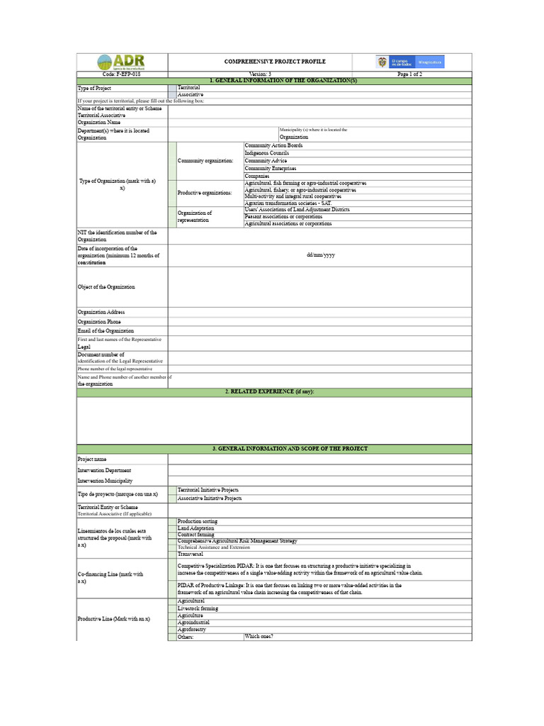 Project Profile for Agricultural Initiatives | PDF | Agriculture