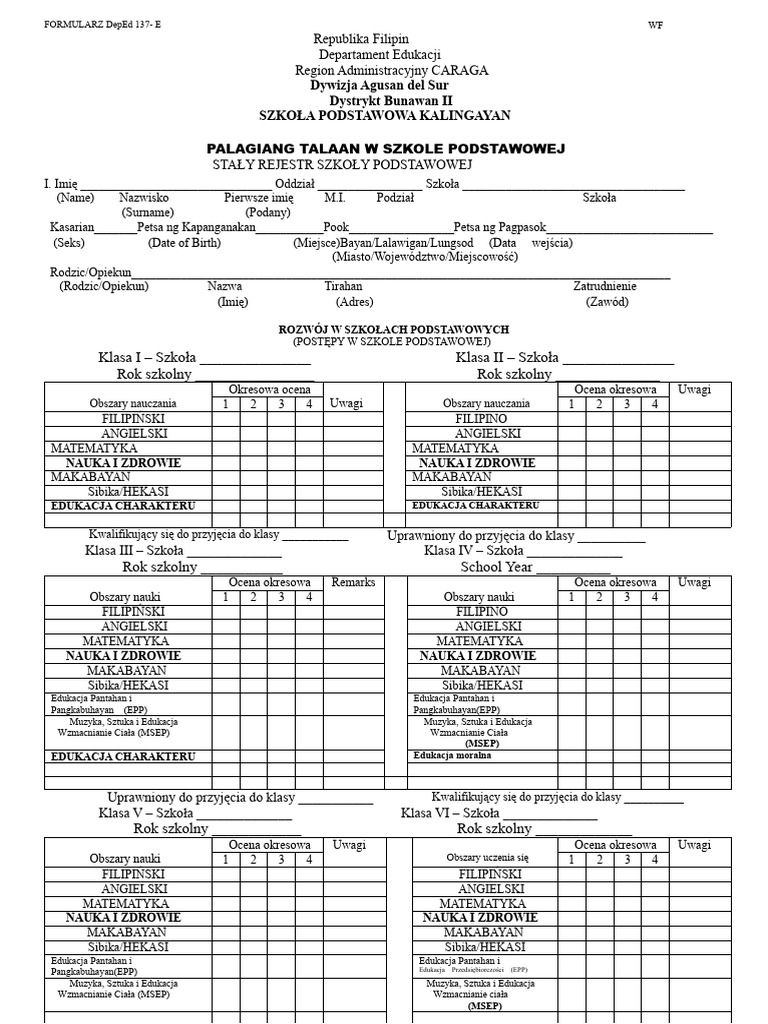 Formularz 137 | PDF