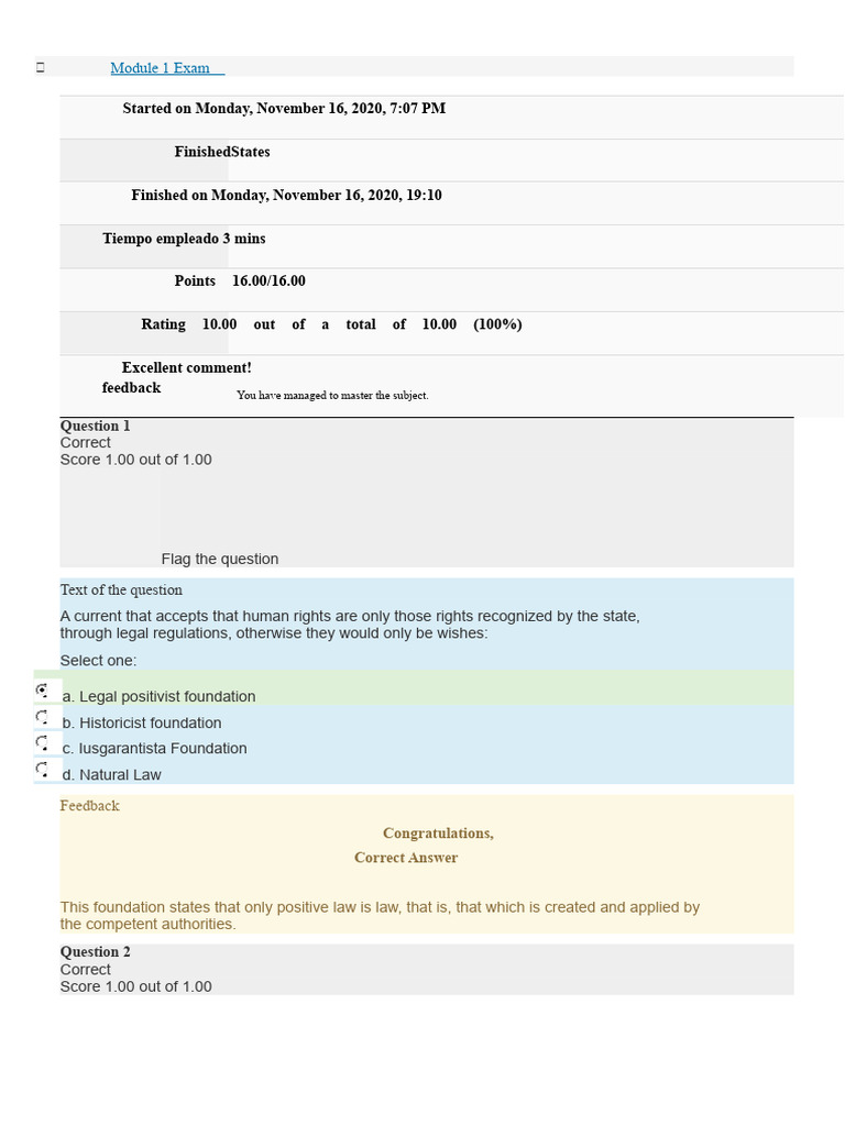 Module 1 Exam: Human Rights Foundations | PDF | Human Rights | Justice