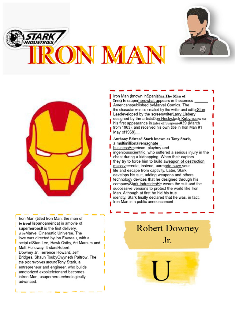 Iron Man: Marvel's Iconic Superhero Origin | PDF