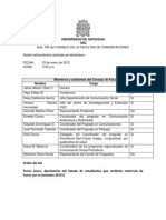 Consejo de Facultad Acta 590 Del 23 de Enero de 2012