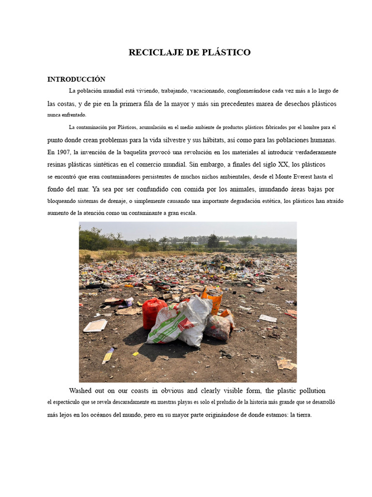 Reciclaje de Plástico: Soluciones y Retos | PDF | El plastico | Reciclaje