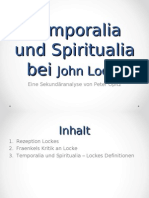 Temporalia Und Spiritualia Bei John Locke