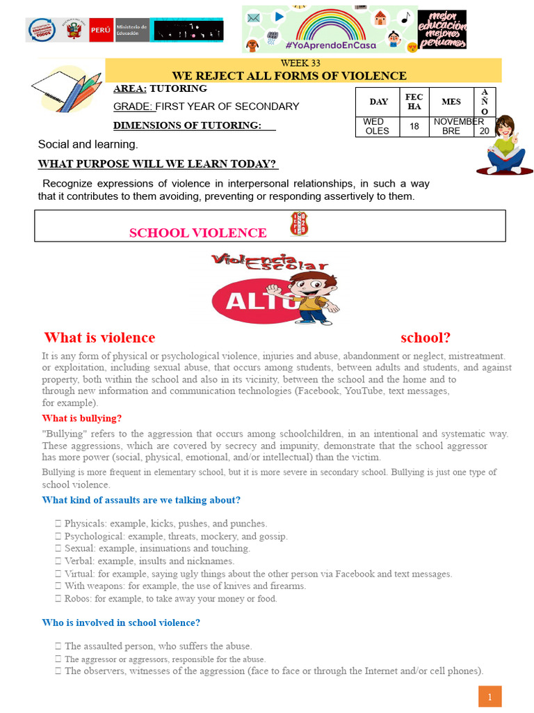 Understanding and Preventing School Violence | PDF | Bullying | Violence