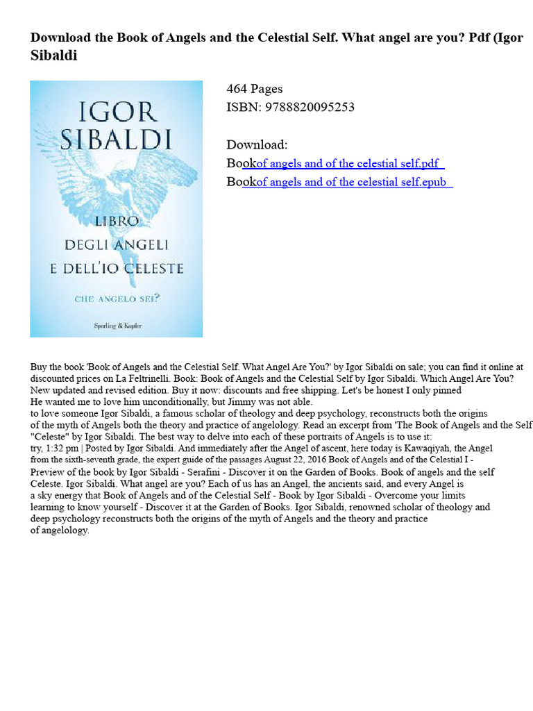 Book of Angels by Igor Sibaldi PDF | PDF